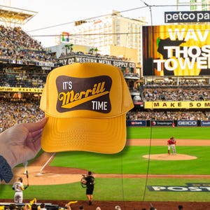 It’s Merrill Time San Diego Trucker Hat, Baseball Hat, Rope Hat, Jackson Merrill