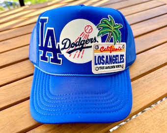 ¡Muy limitada! Gorra de camionero con parche de Los Ángeles, gorra de béisbol, gorra de cuerda