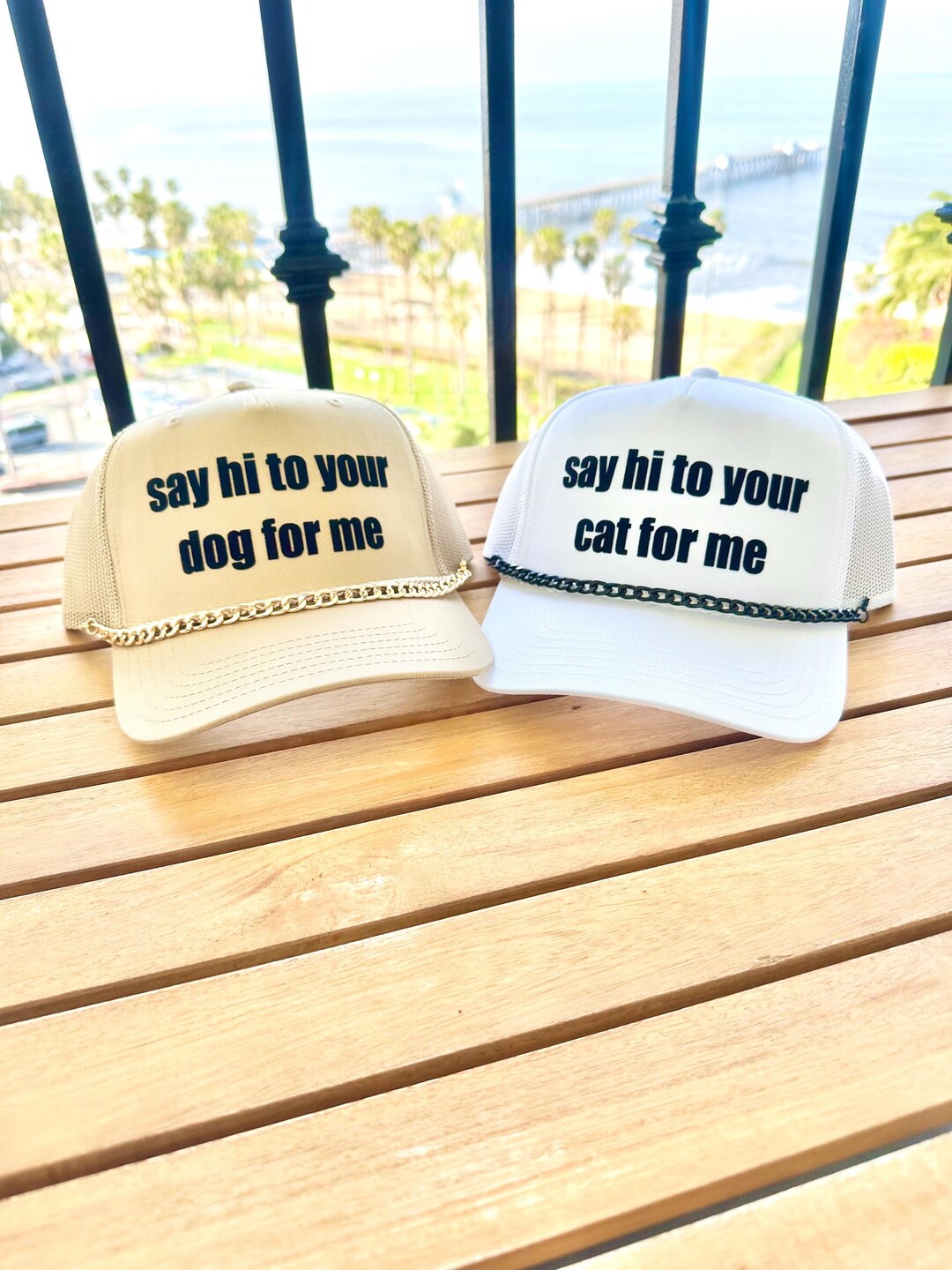 Say Hi to Your Dog for Me Trucker Hat, Trucker Hat, Snapback, Hat