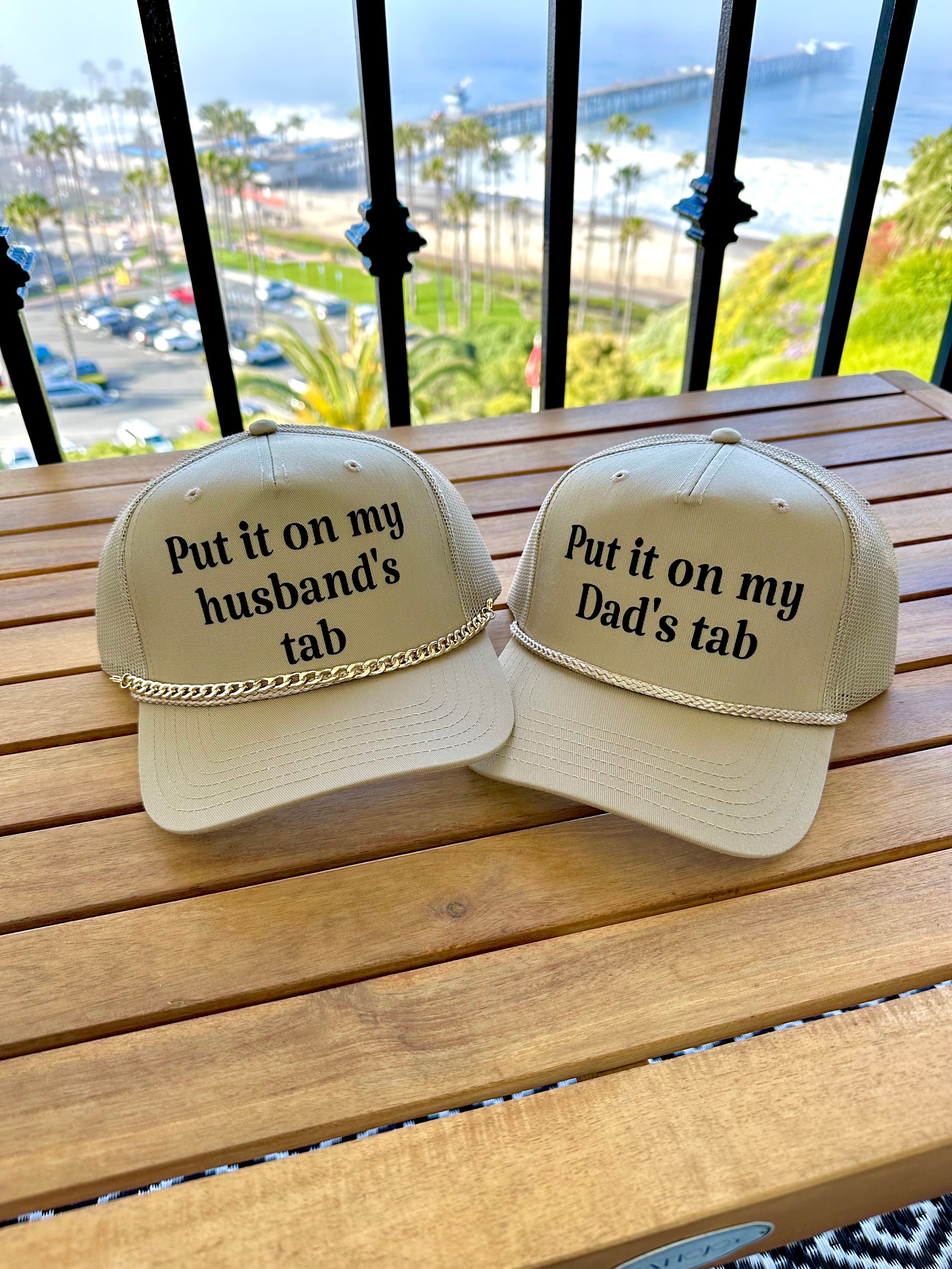 Put It on My Husband’s/dad’s Tab Khaki Trucker Hat, Adjustable Hat ...