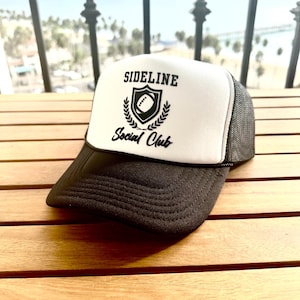 Sideline Social Club Trucker Hat, Women’s trucker  Hat, Rope Hat, Football Trucker Hat, Baseball Trucker Hat