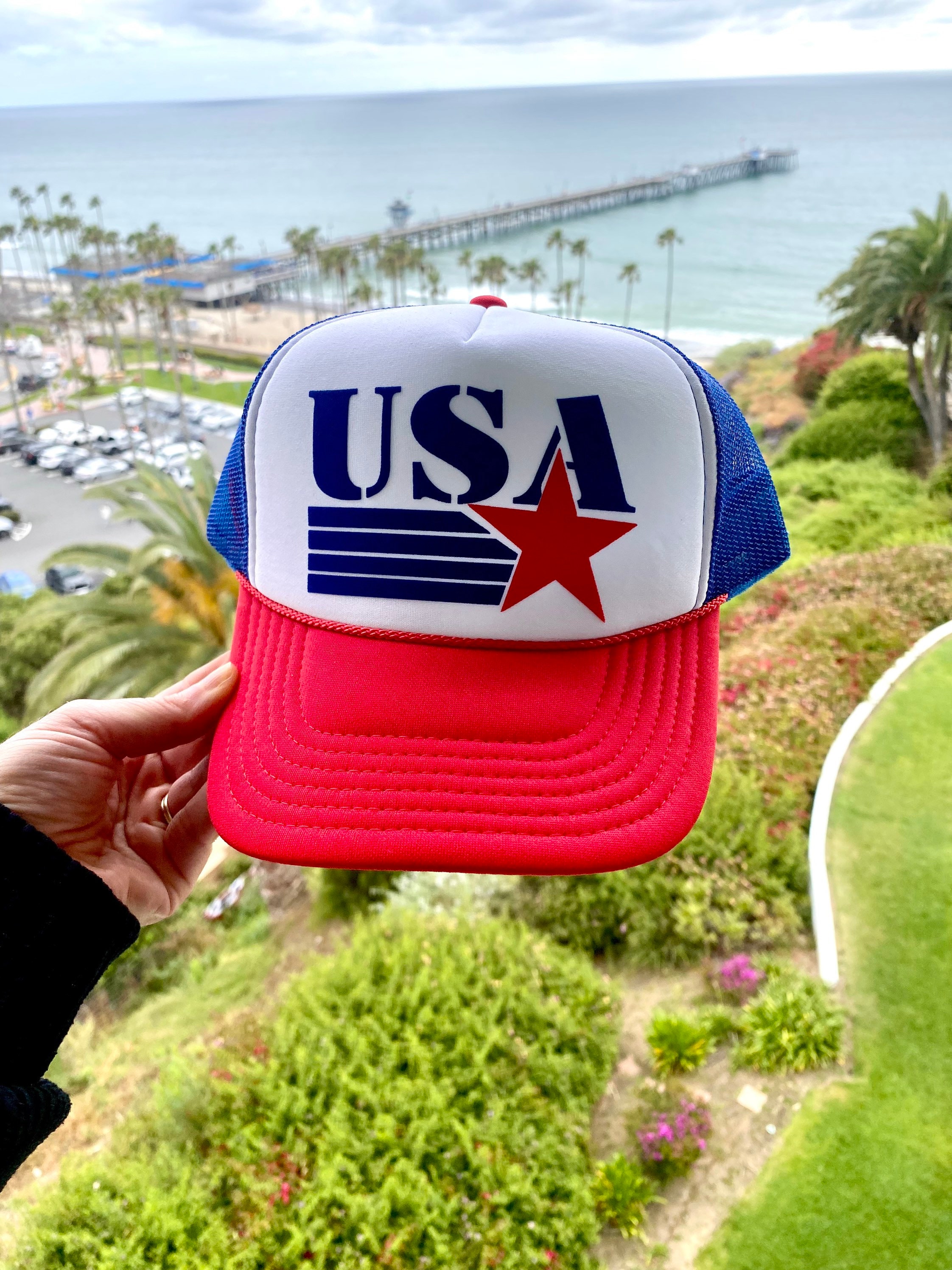 USA Red White and Blue Trucker Hat