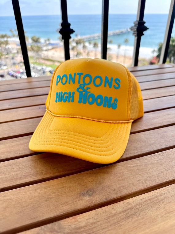 LiMITED Pontoons and High Noons  Summer Boat Coastal Trucker Hat