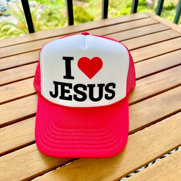 I love Jesus adjustable  Trucker Hat