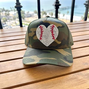 Rhinestone Baseball Camo Trucker Hat, SnapBack  Hat, Camouflage Trucker Hat,  Camouflage Hat