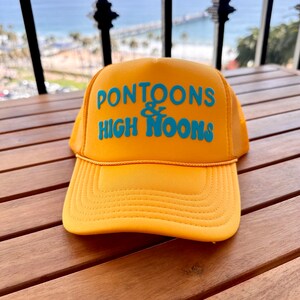 LiMITED Pontoons and High Noons Summer Boat Coastal Trucker Hat image 2