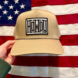 Gorra de camionero con parche Howdy, cadena para gorra, gorra de rodeo