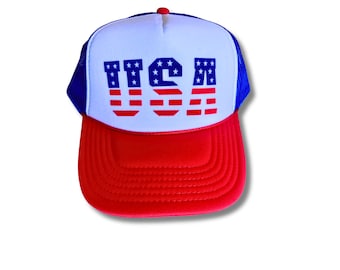 Stars and Stripes Red White and Blue Trucker Hat