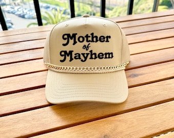 Mother of Mayhem Khaki Trucker Hat