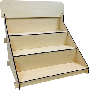 Collapsible Wood shelf for retail display. NO HARDWARE, comes apart in minutes. Great for craft shows farmers markets and any retail display