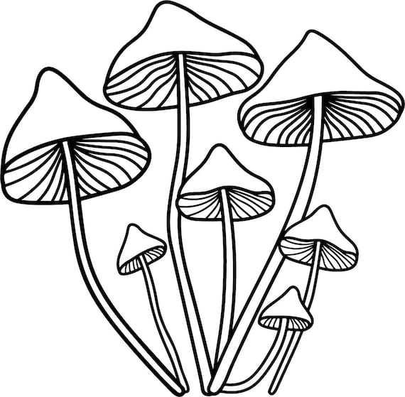 Mushrooms Misc Stencils - Dxf Svg Pdf Ai and Eps Formats- CNC
