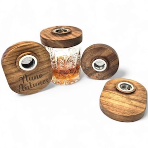 Personalized cocktail smoker - solid wood walnut - father&#39;s day, Christmas, birthdays for dad, brother or son - Whisky lovers gift