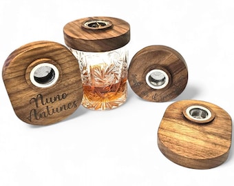 Personalized cocktail smoker - solid wood walnut - father's day, Christmas, birthdays for dad, brother or son - Whisky lovers gift