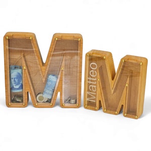 Alcancía, regalo de cumpleaños, regalo para niños, regalo neutro para bebé, regalo de bautismo, alcancía personalizada, decoración de guardería, regalo para nieto
