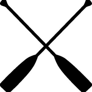 Crossed oars - CNC or laser - file types -  SVG - dxf - eps - png
