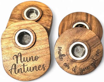 Personalized cocktail smoker - solid wood walnut - father's day, Christmas, birthdays for dad, brother or son - Whisky lovers gift