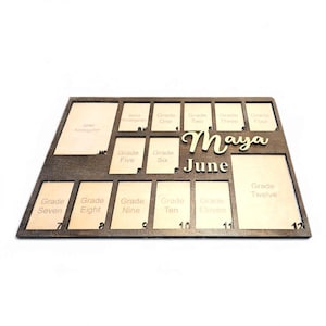 School Years Photo Picture Frame CANADIAN JK-12 K-12 Customizable Wall Art