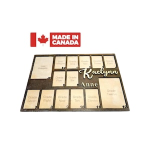 Cadre photo années scolaires CANADIAN JK-12 K-12 Art mural personnalisable