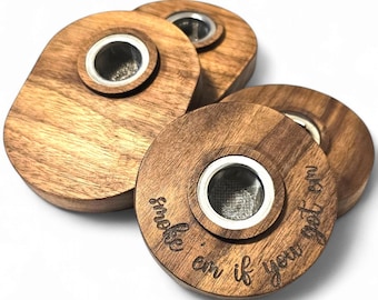 Personalized Walnut Wood Cocktail Smoker - Handmade Whisky Gift