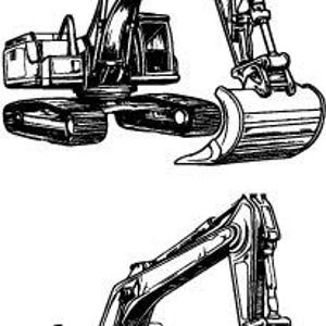 2 excavator bundle #3, construction, heavy machinery, landscaping, excavation, cricut, silhouette for laser, cnc, PDF, ai, SVG, eps