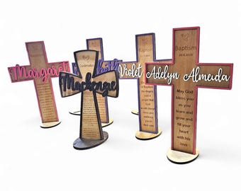 Baby gift.  Dedication gift. Christening gift. Wood cross. Easter gift. Wooden cross. Personalized cross. Baby dedication. Baptism cross.
