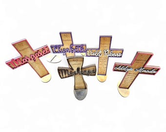 Personalized Wood Baptism Cross: Engraved Name & Date