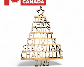 Family Christmas Ornament - Personalized Ornament With Names - Christmas Tree Ornament