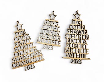 Family Christmas Ornament - Personalized Ornament With Names - Christmas Tree Ornament