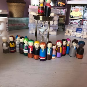 YTTD Inspired Hand Painted Wooden Peg Dolls