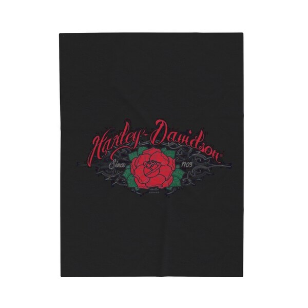 Harley Davidson Plush Blanket Etsy