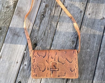 Vintage midcentury python snakeskin purse