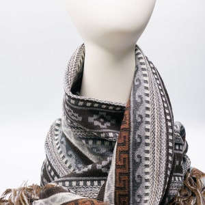 Bufanda peruana Baby Alpaca (Chalina), tres diseños diferentes, bufanda bellamente diseñada hecha en Perú