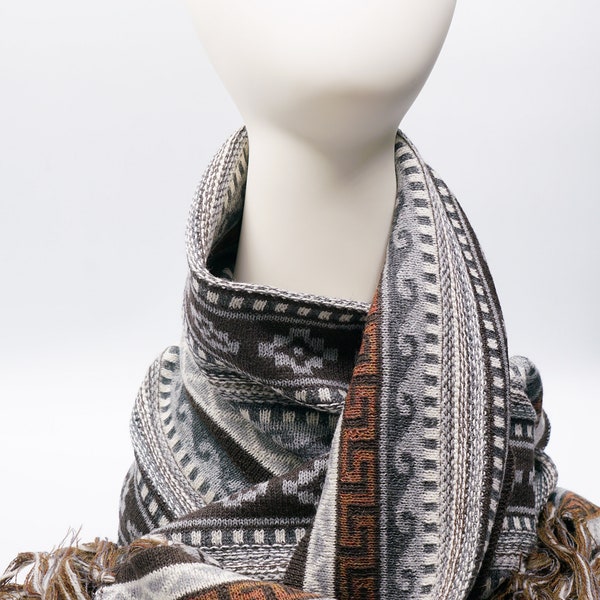 Baby Alpaca Peruvian Scarf (Chalina), Three Different Designs, Beautifully Designed Peruvian Made Scarf