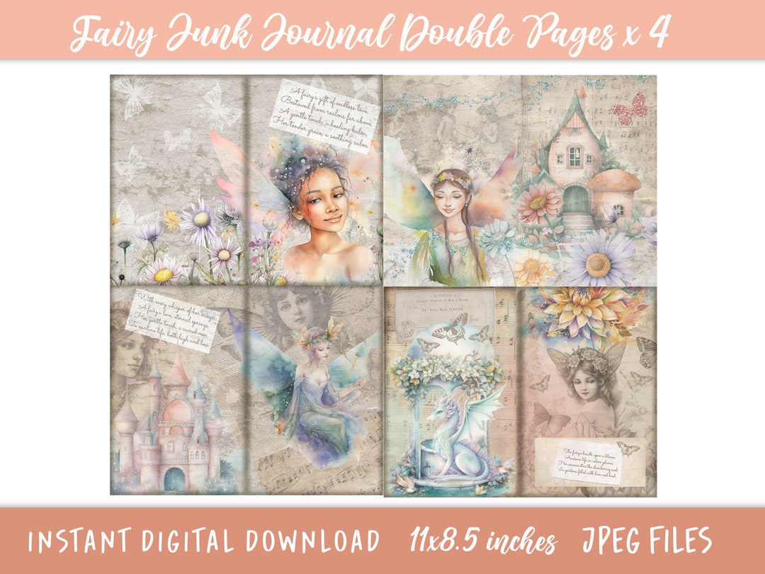 Fairy Junk Journal, Fairy Junk Journal Kit, Junk Journal Digi Kits ...