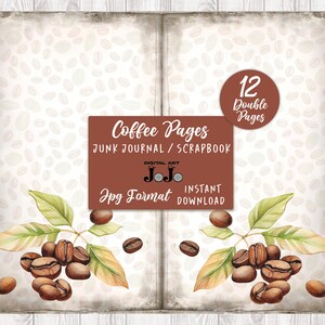 Coffee Junk Journal Printable Papers, Vintage Coffee Collage Sheets ...