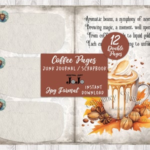 Coffee Junk Journal Printable Papers, Vintage Coffee Collage Sheets ...