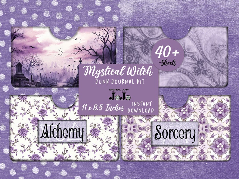 Witch Junk Journal Printable Kit, Witch Junk Journal Ephemera, Junk ...
