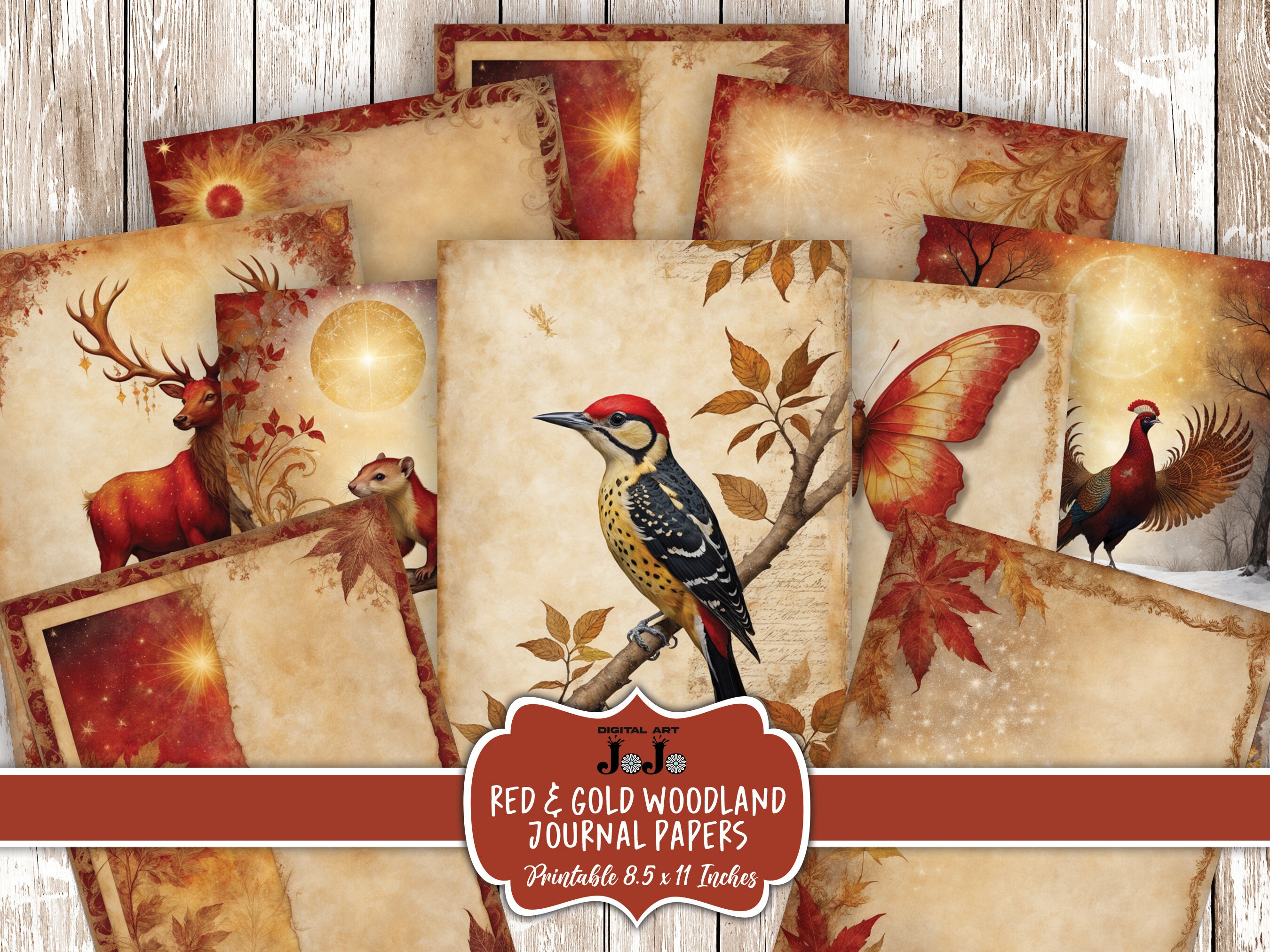 Autumn Junk Journal Printable Pages, Digital Fall Scrapbooking Paper ...