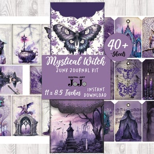 Witch Junk Journal Printable Kit, Witch Junk Journal Ephemera, Junk ...