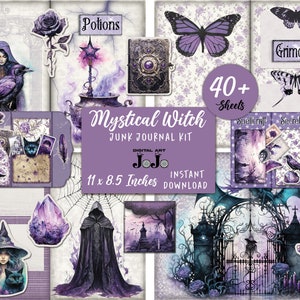 Witch Junk Journal Printable Kit, Witch Junk Journal Ephemera, Junk ...