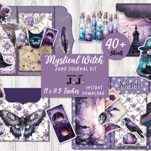 Witch Junk Journal Printable Kit, Witch Junk Journal Ephemera, Junk ...
