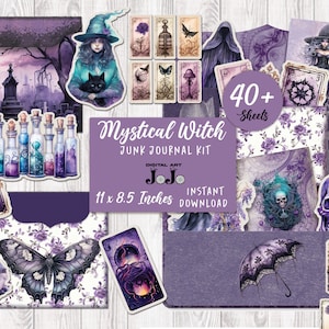 Witch Junk Journal Printable Kit, Witch Junk Journal Ephemera, Junk ...