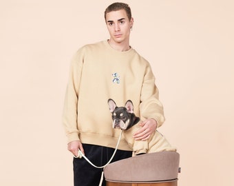 Matching Dog & Owner Set: Salya Store's Pou Series Balloon Sweatshirt for Small Breeds