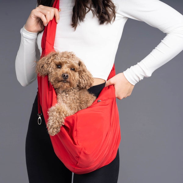 Red Pet Carrier - Dog Bag - SalyaStoreCo