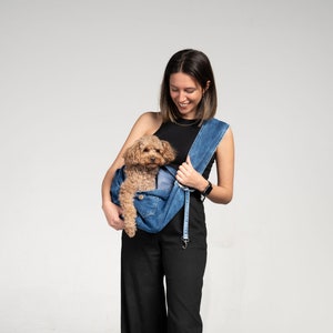 Denim Pet Carrier Dog Bag SalyaStoreCo image 2