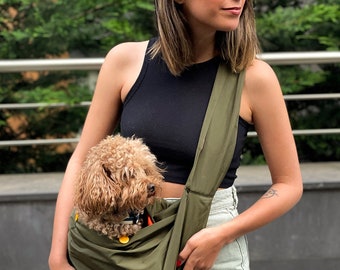 Khaki - Summer Pet Carrier - Dog Bag - SalyaStoreCo