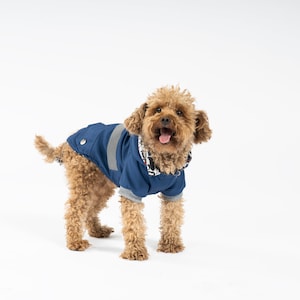 Dog Raincoat Blue Design - For Small Breeds (0-15kg) - Dog Raincoat - Dog Clothes - Dog Clothing - SalyaStoreCo