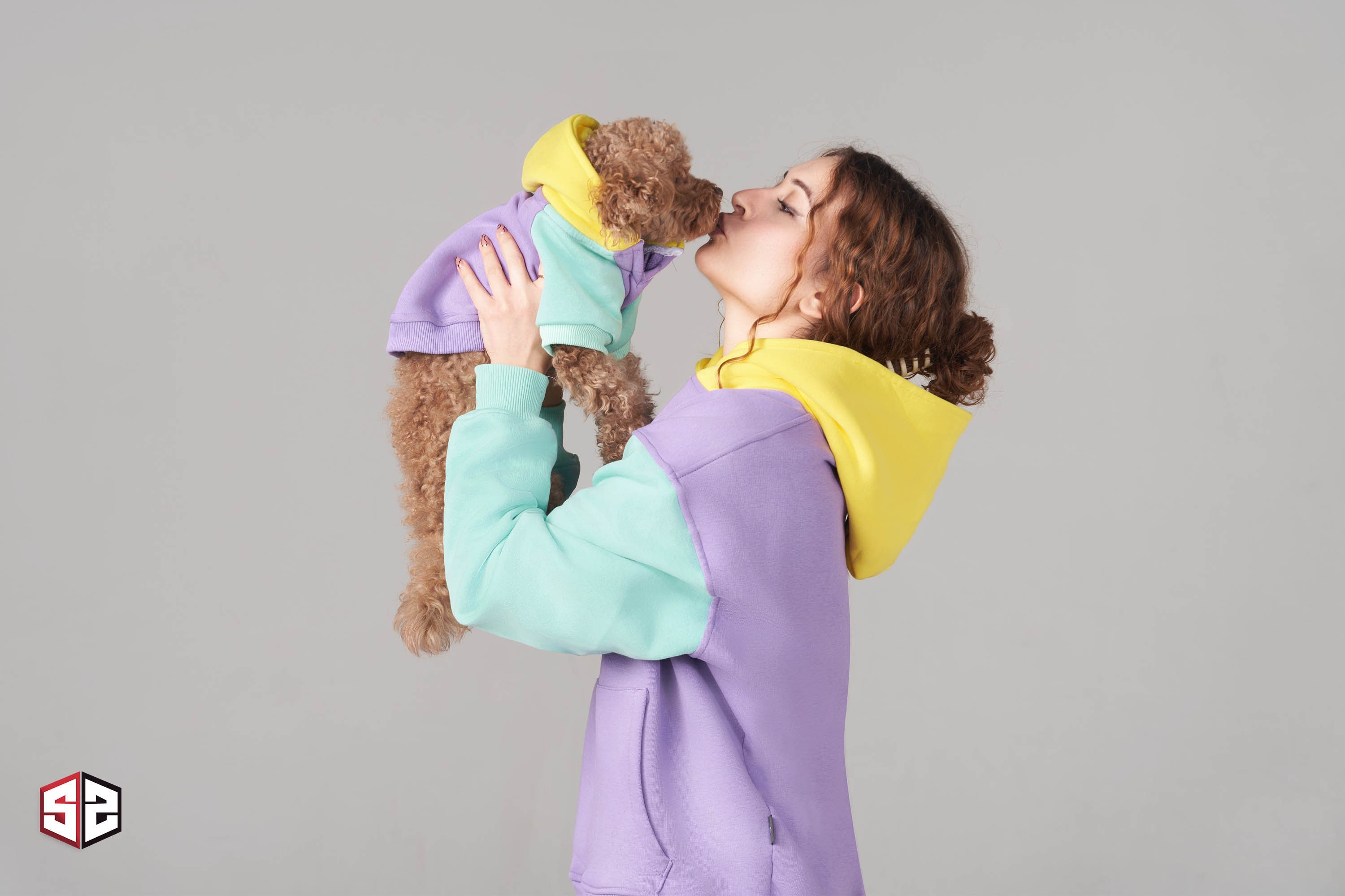 Dog clothe, Dog & Human Matching Hoodie Set - Positive People - Oversize Sweatshirt Set - SalyaStoreCo