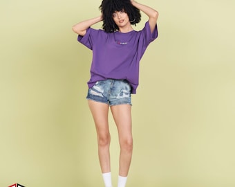 Empathy Purple Oversize T-Shirt | Unisex Soft Cotton Comfort | Trendy Loose Fit Fashion Tee | Inspirational Statement Top |