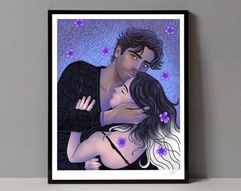 Xaden & Violet / Fine Art Print / Iron Flame / Cadeaux livresques